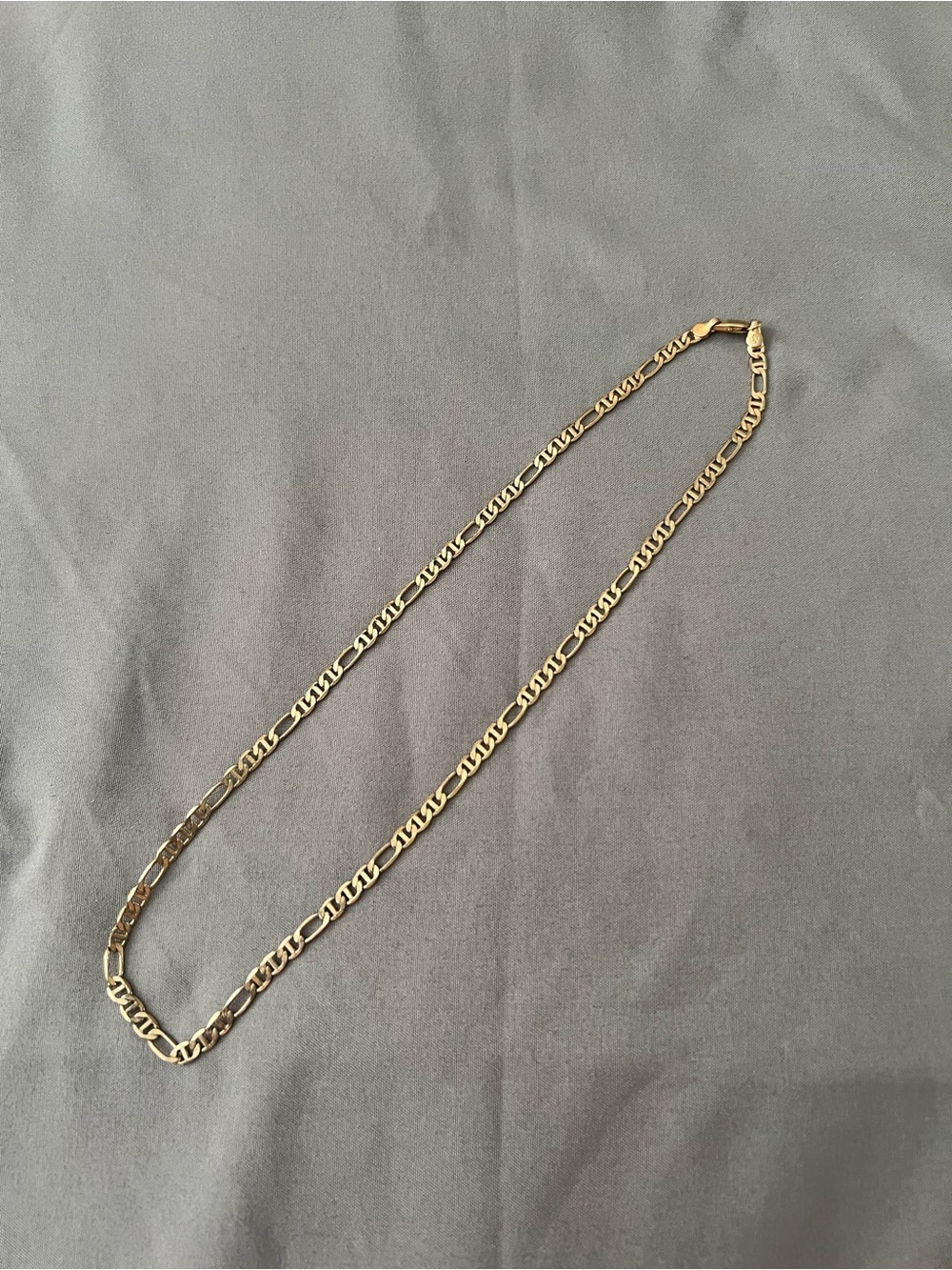 Gold Plated Figaro Chain Necklace - Classic Link Design